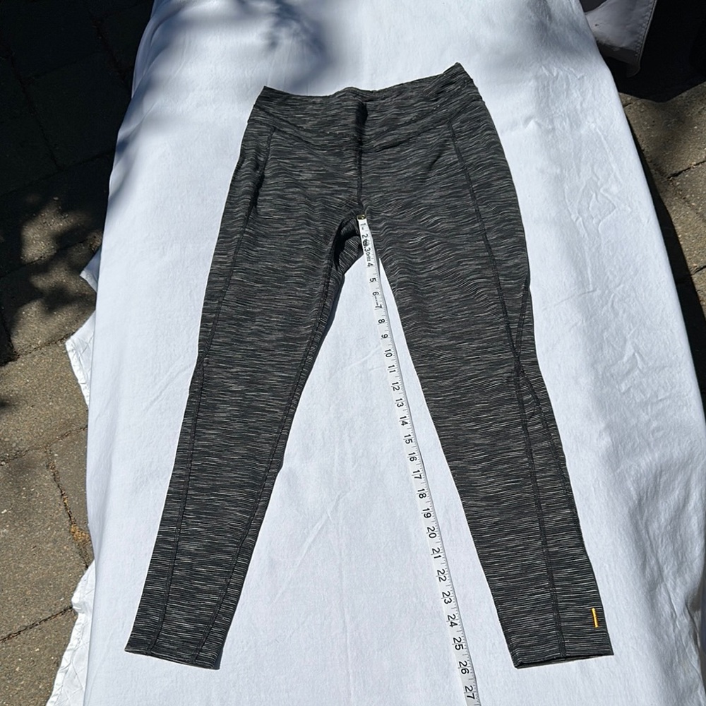 Lucy Striped Black and Gray Leggings